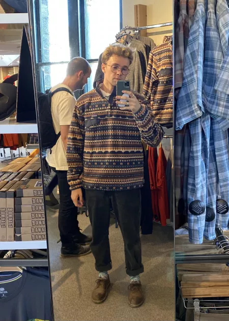 Yes or no to the grandad jumper? Yes or no to the grandad jumper?