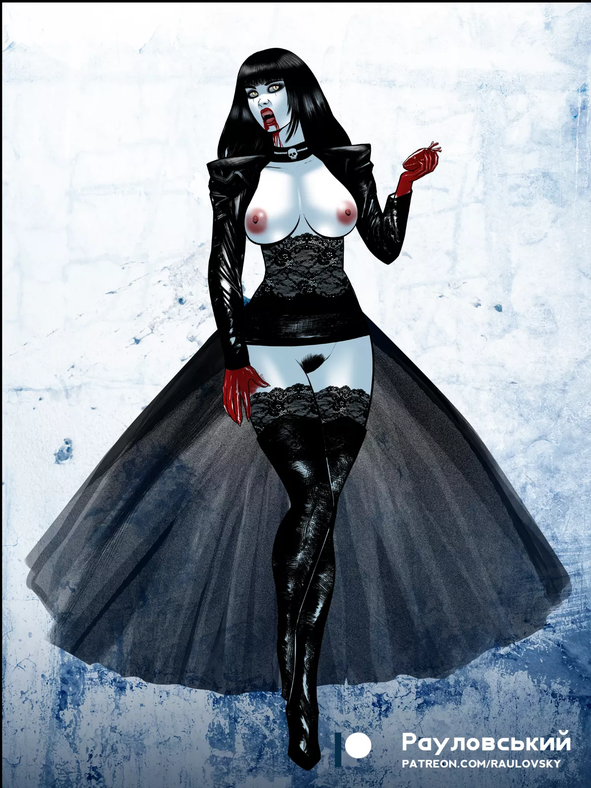 Yksvoluar vampiress pinup by raulovsky Yksvoluar vampiress pinup by raulovsky