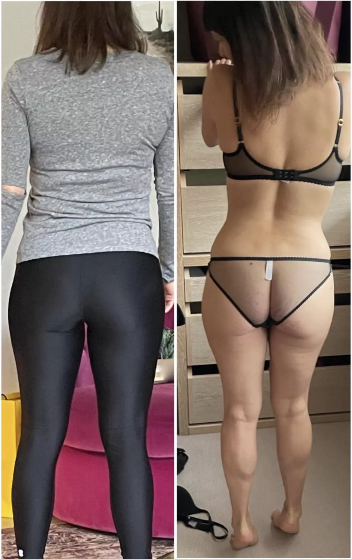 Yoga pants on/off x (f) Yoga pants on/off x (f)