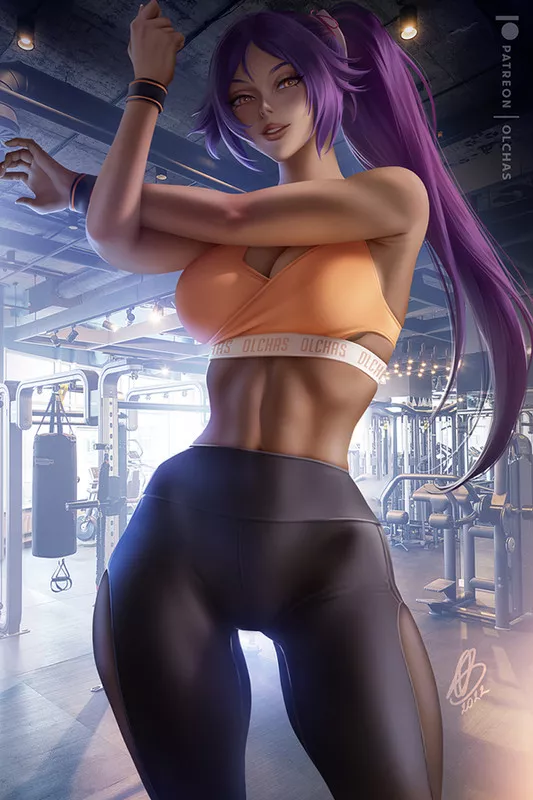 Yoruichi at the gym (OLCHAS)