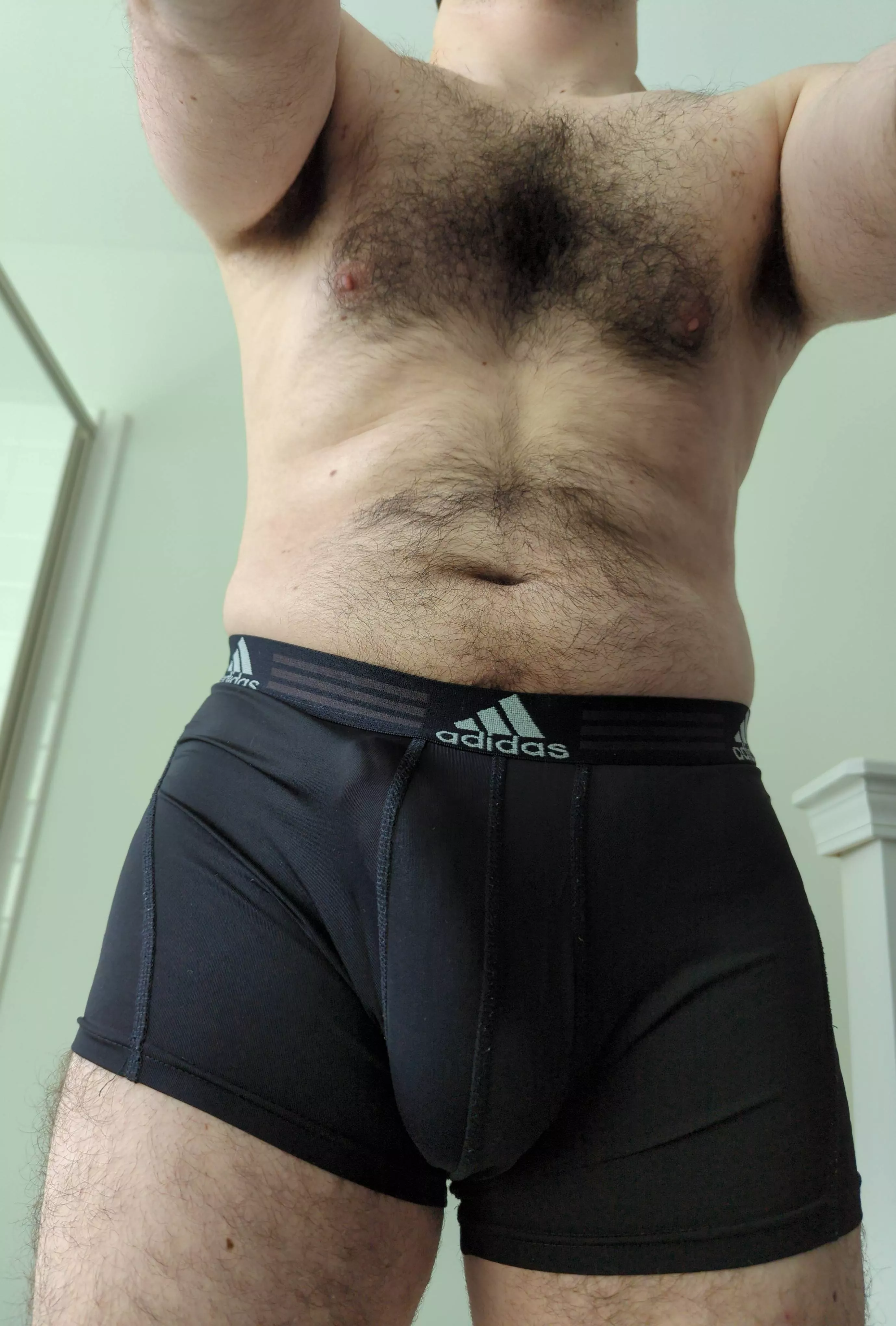 You can totally see my cock outline through my boxer briefs. Why don't you come pull them down for me?