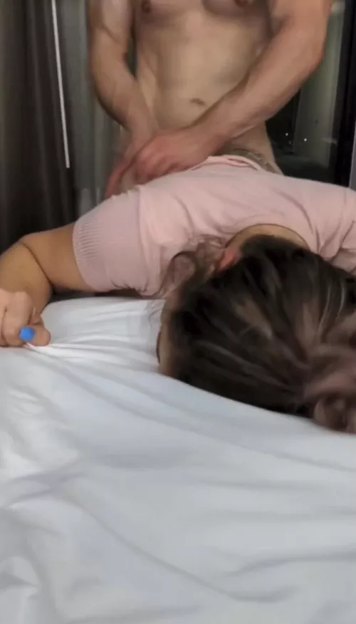 You could say she was having fun 😉 friend recording, husband in another town.