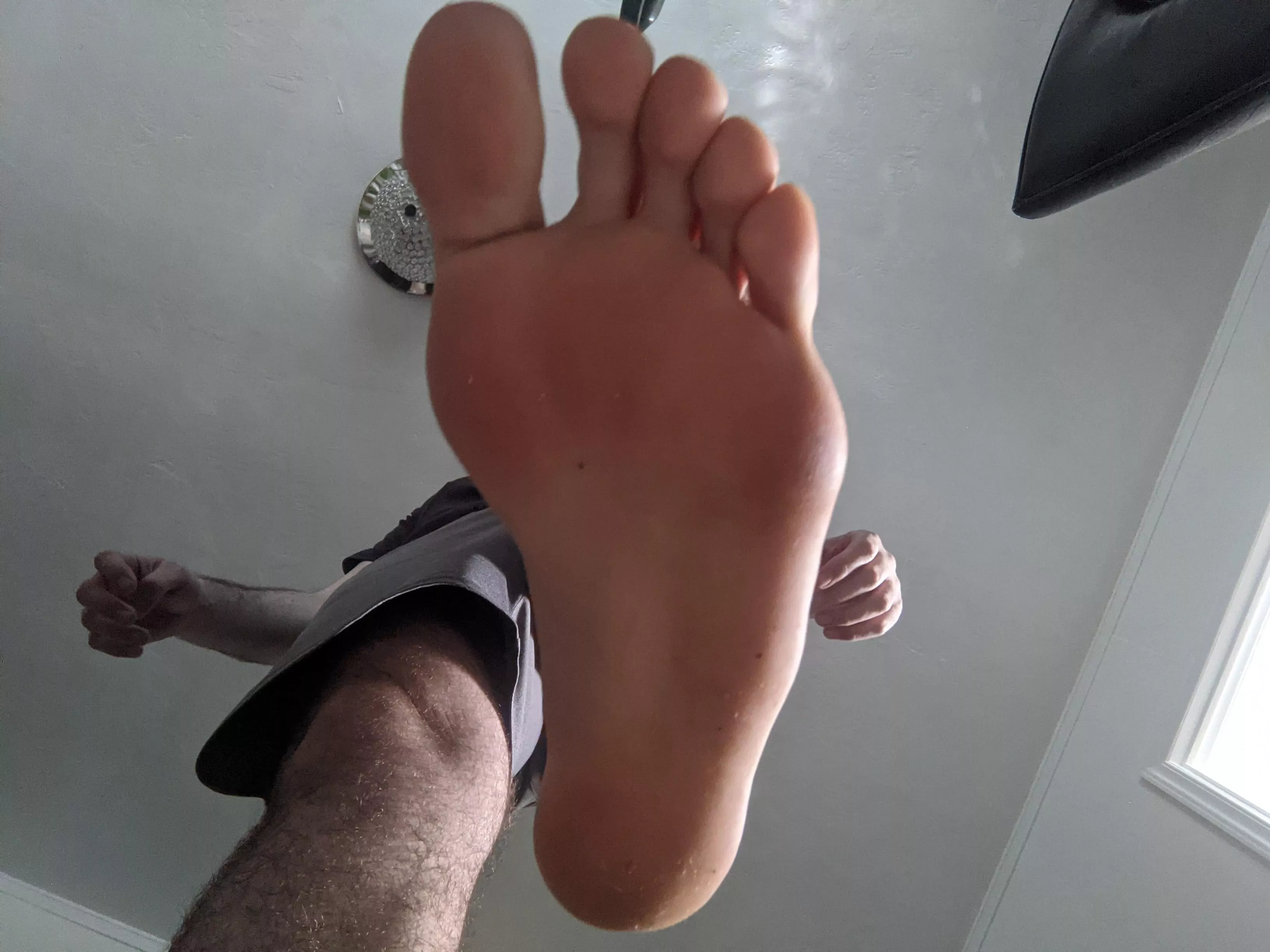 You don't mind if I use your face as a foot rest, right?