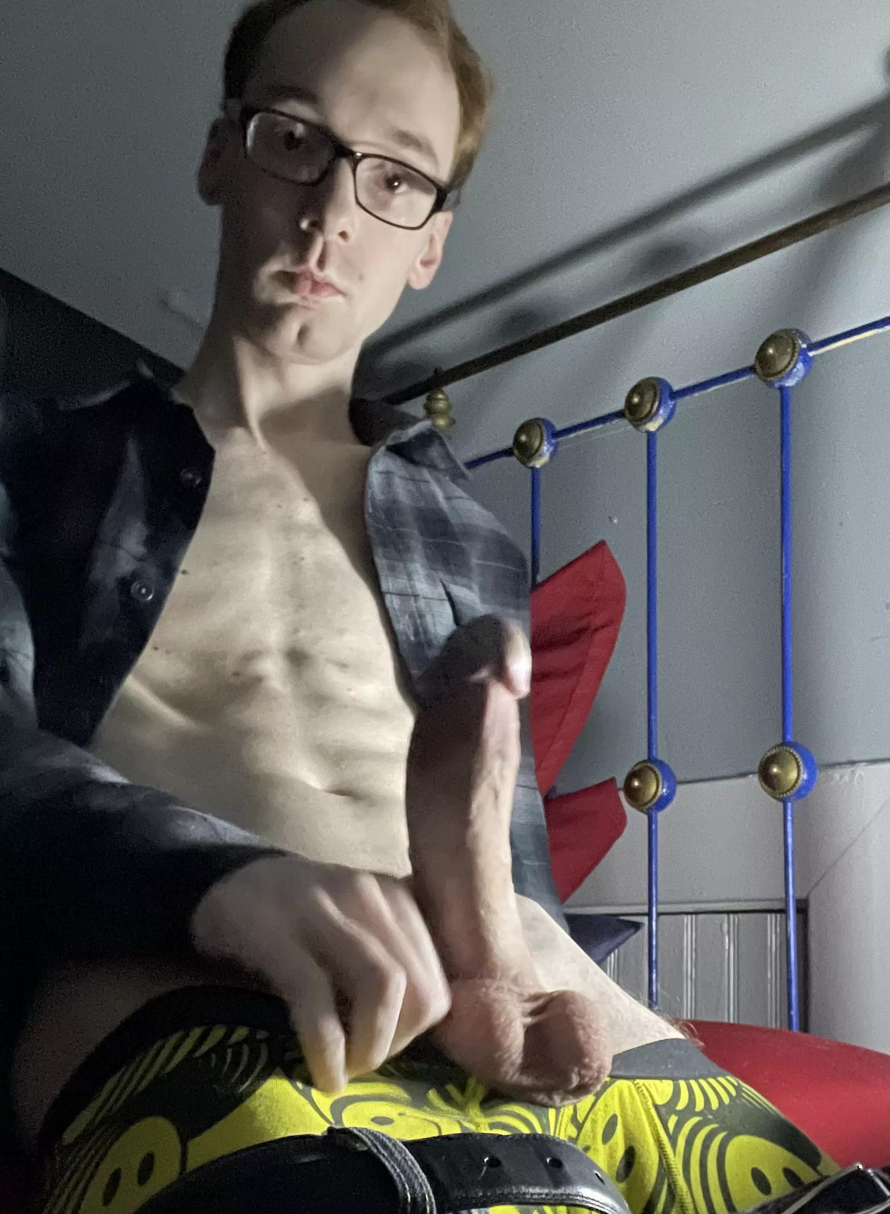 You guys like a nerdy ginger with a big cock?