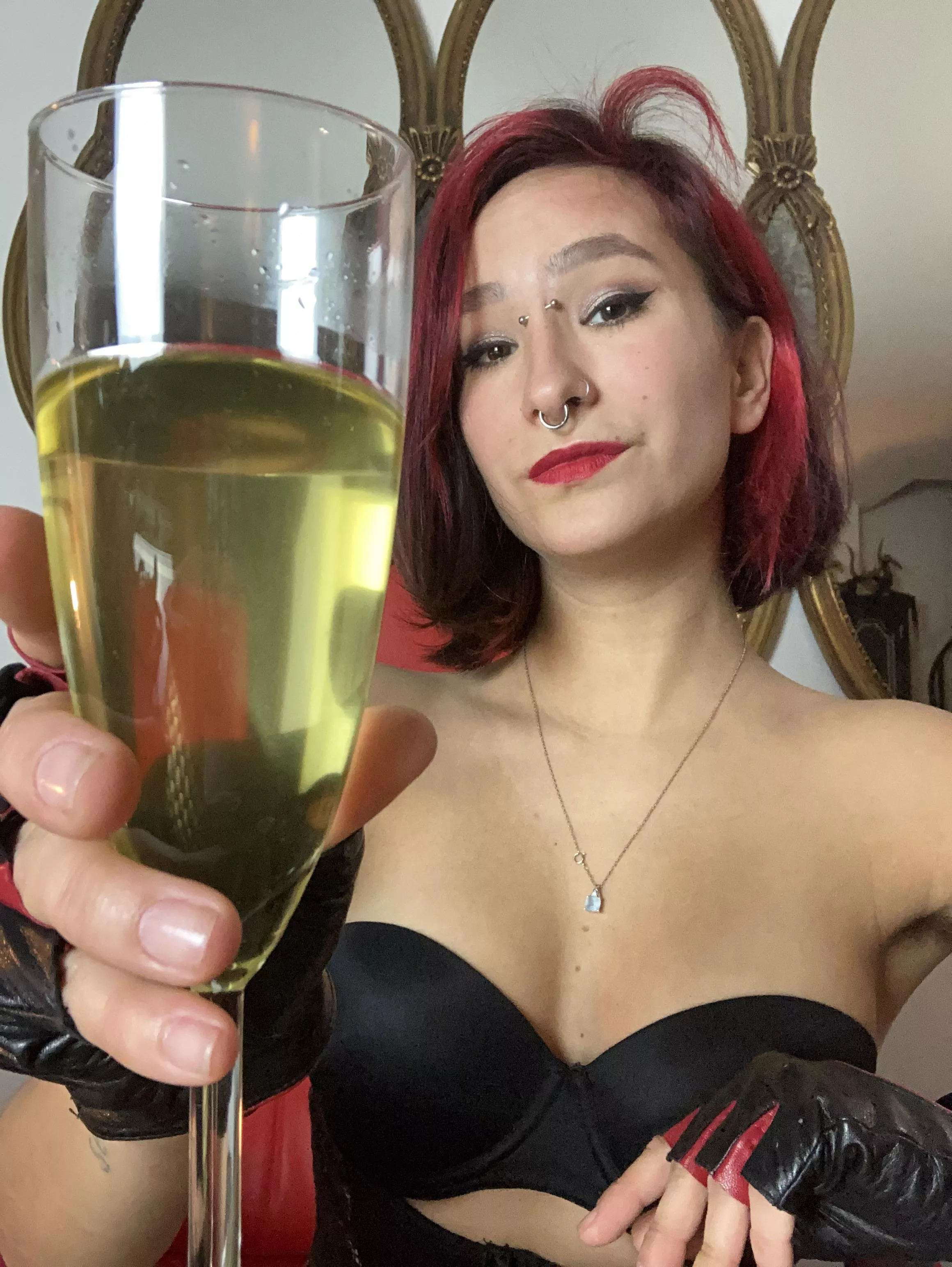 You have to earn my champagne, darling.