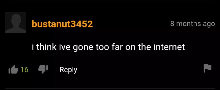 You know it's not good when someone comments something like this