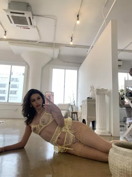 You like my yellow lingerie ?