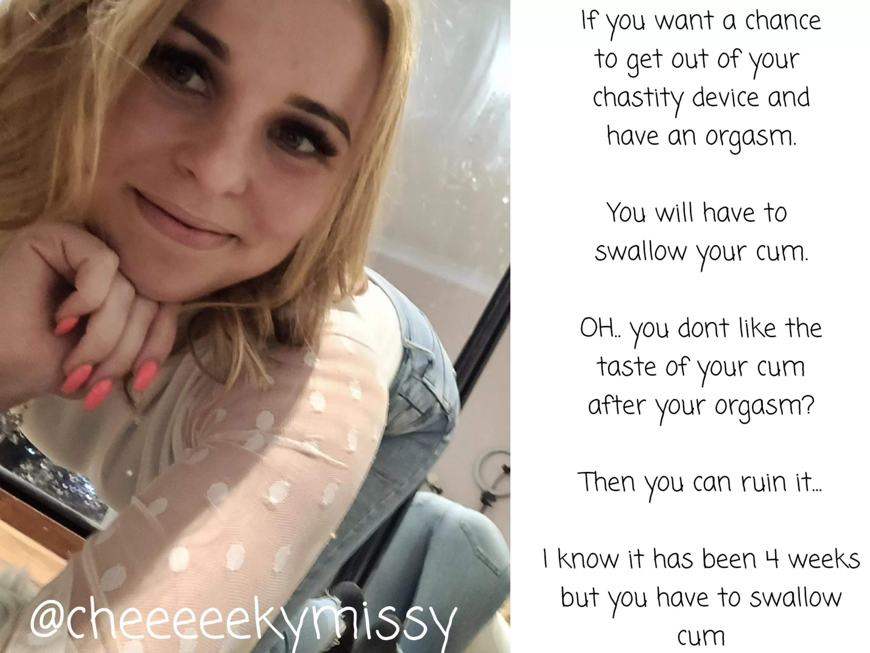 You said you wanted to cum. Now show me how much ... You said you wanted to cum. Now show me how much ...