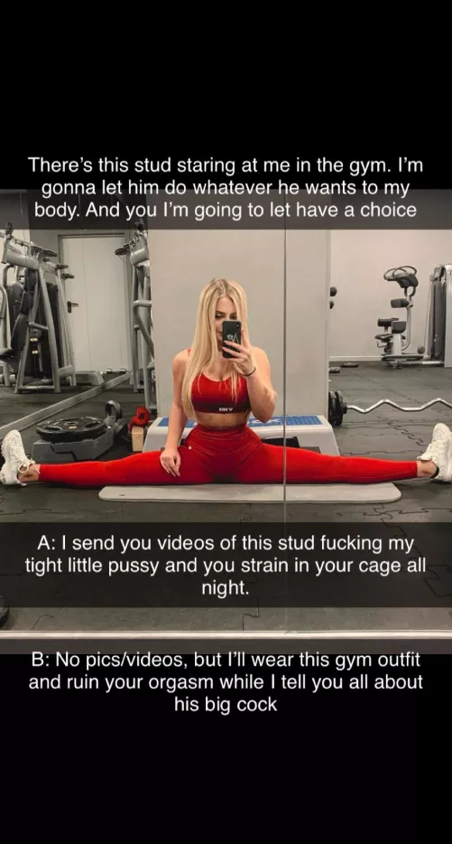 You shouldn’t have let her go to the gym alone, then again would it have really mattered if you were there?