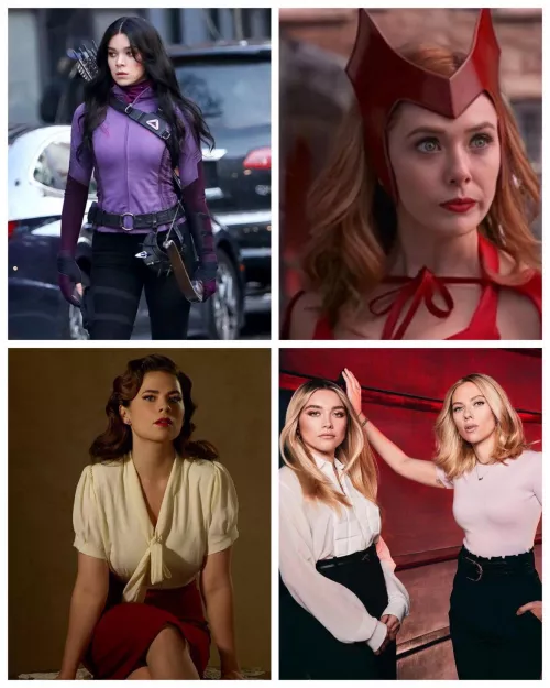 You vs Marvel greatest heroes, from left to right, you have to last ten minutes each round, you get three extra lives, how far do you make it? 1. Kate Bishop 2. Crazy Wanda 3. Captain Carter 4. Two Black Widows You vs Marvel greatest heroes, from left to right, you have to last ten minutes each round, you get three extra lives, how far do you make it? 1. Kate Bishop 2. Crazy Wanda 3. Captain Carter 4. Two Black Widows