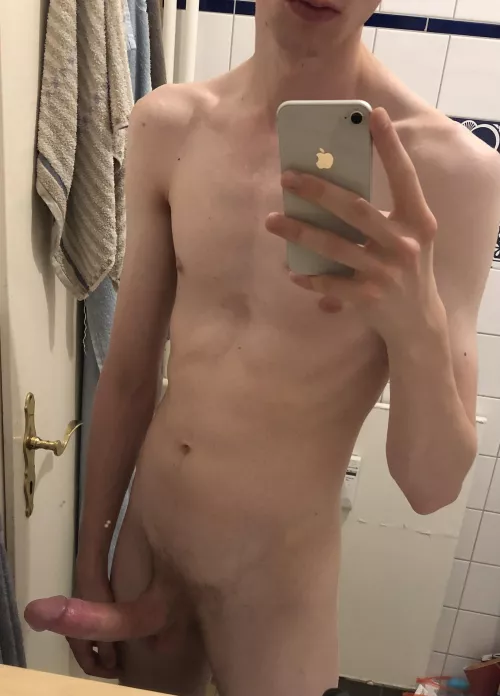 You walk in on me standing in the bathroom taking this pic. What would you do?