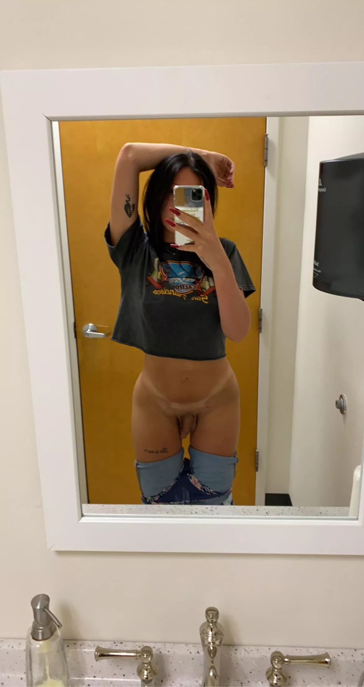 You walk in the bathroom and see me, then what?