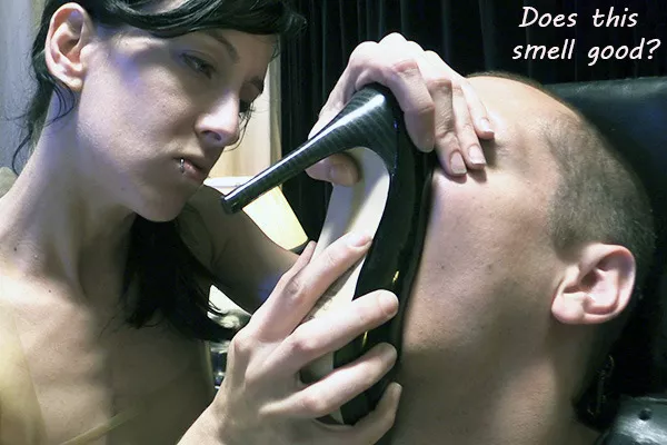 You WILL be forced to breath out of her sweaty heels. You WILL be forced to breath out of her sweaty heels.
