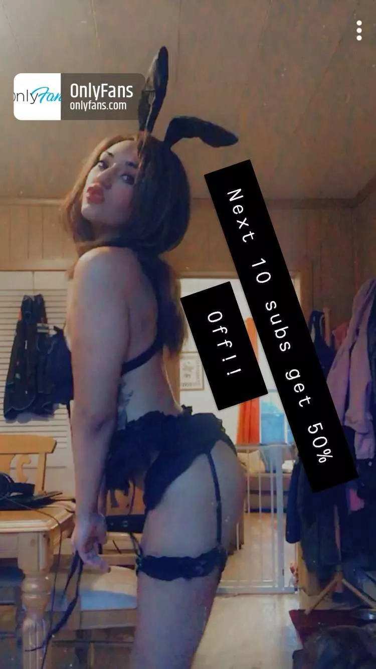 YOUR FAVORITE BUNNY IS BACK!!!! 50% FOR THE NEXT 10 SUBS!!! 🐰🍒 YOUR FAVORITE BUNNY IS BACK!!!! 50% FOR THE NEXT 10 SUBS!!! 🐰🍒