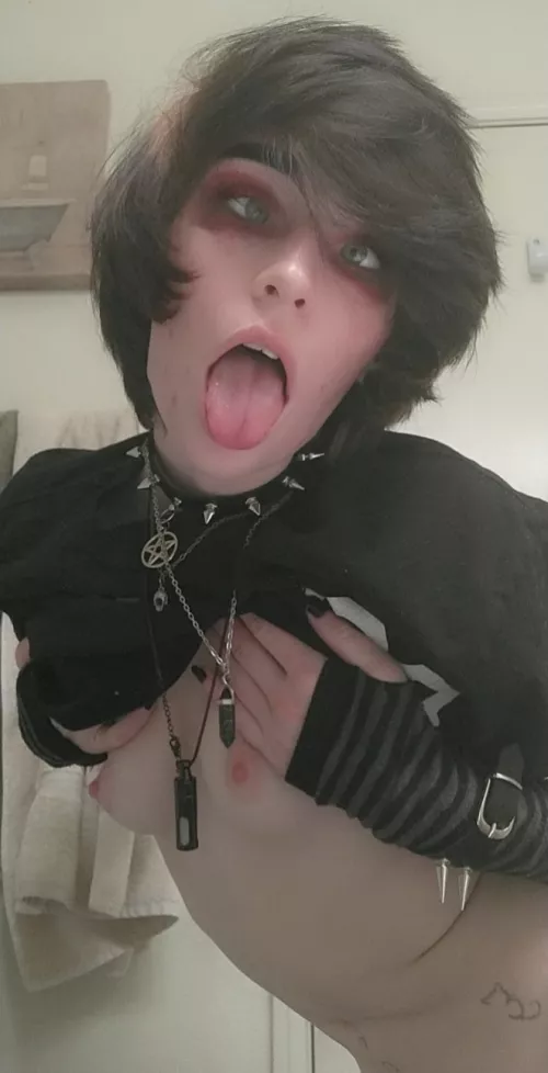 Your goth ahegao queen is back for more! Your goth ahegao queen is back for more!