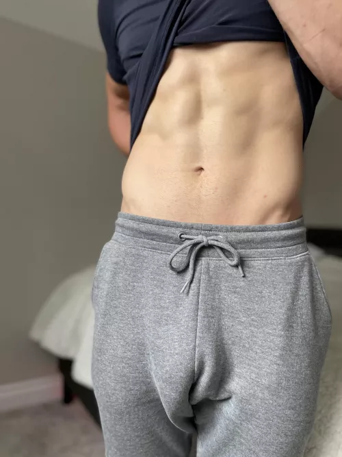 Your POV on your knees untying my pants and slowly sliding them down