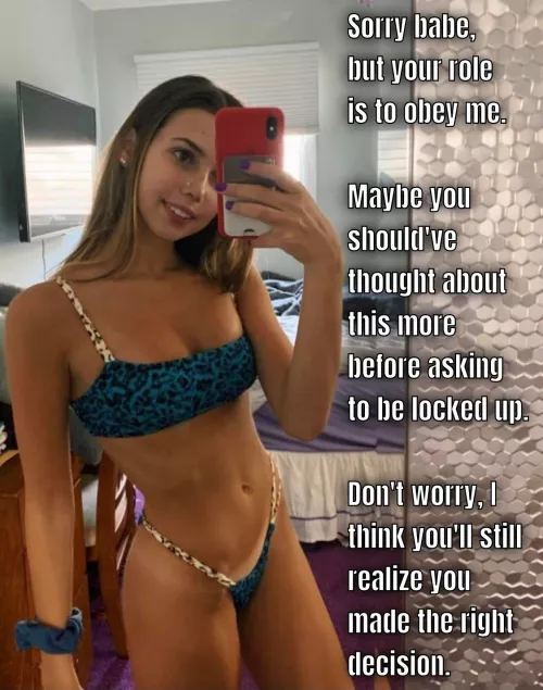 Your role is to obey