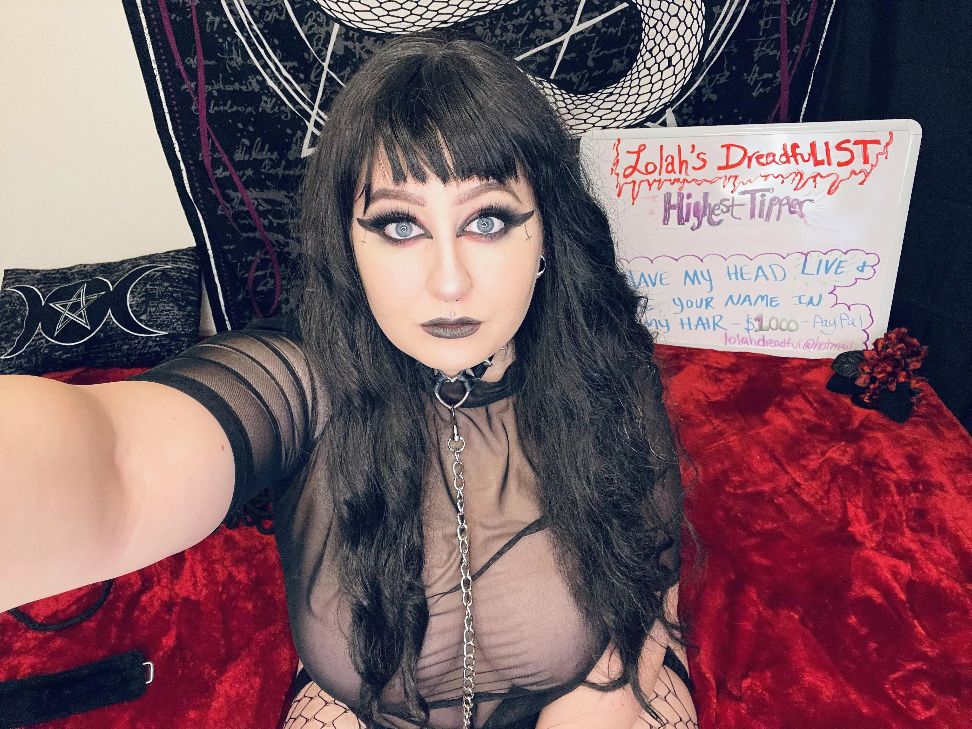 Your thick goth gf is online and my lush is in my cute goth pussy! ??? link is in comments