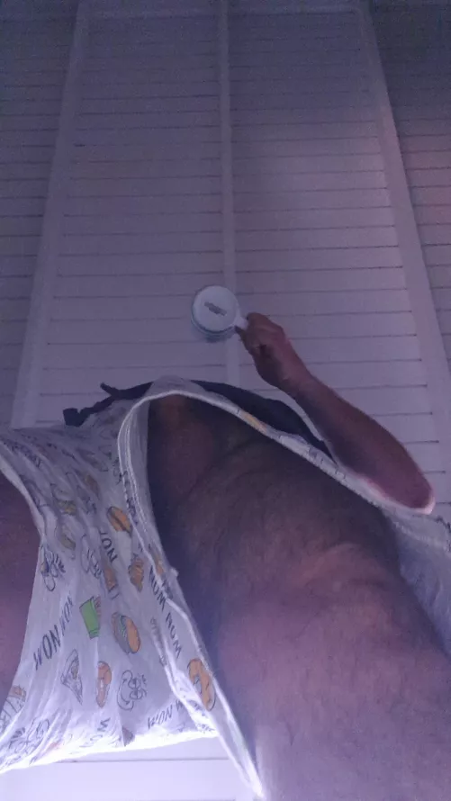 You're lying on the floor and I step over you. Can you resist a peek?