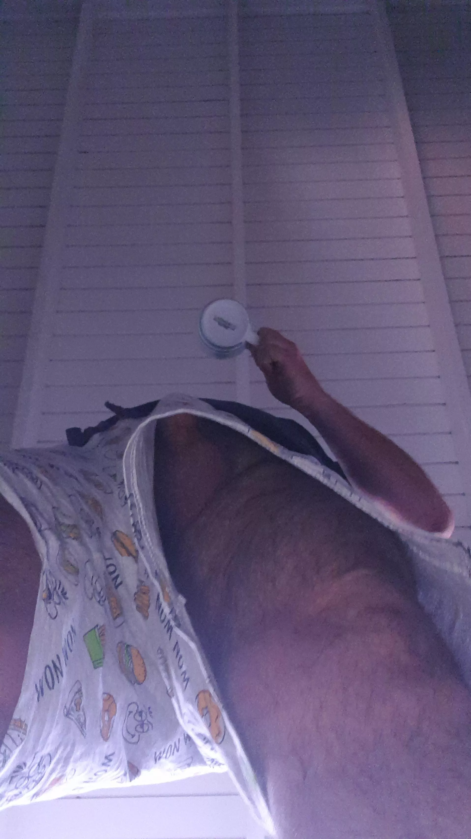 You're lying on the floor and I step over you. Can you resist a peek?