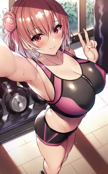 Yui's Gym Selfie.