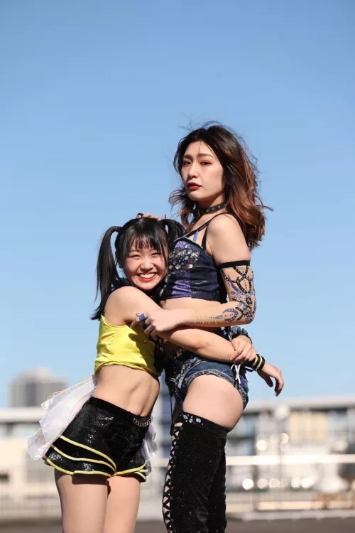 Yuki Kamifuku (Kamiyu) and Suzume Joshi Wrestlers from Japan.