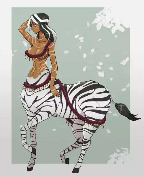 Zebra girl by Colbias on Twitter