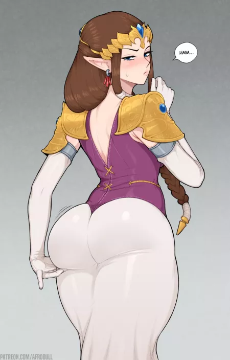 Zelda evaluating her royal garments (Afrobull) Zelda evaluating her royal garments (Afrobull)