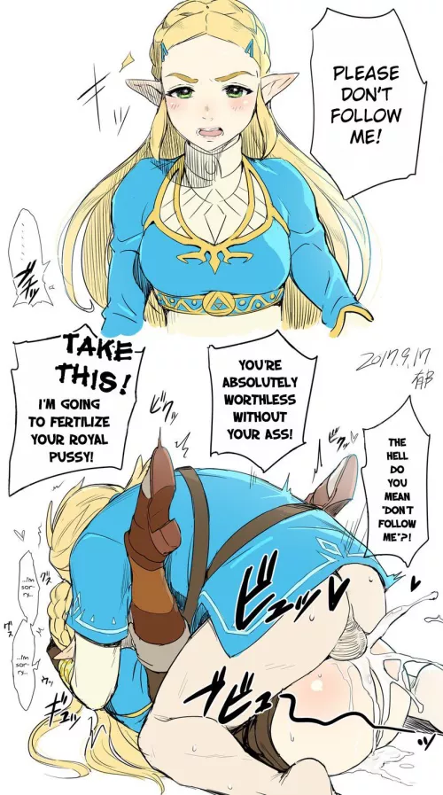 Zelda gets out in her place (Unknown artist) Zelda gets out in her place (Unknown artist)
