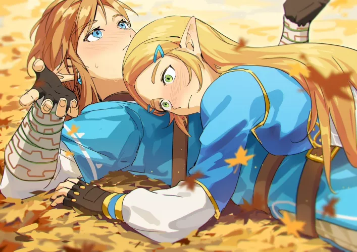 Zelda on top of Link Zelda on top of Link