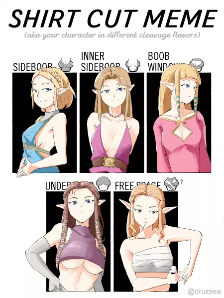 Zelda with different cleavage (AutomaticGiraffe) Zelda with different cleavage (AutomaticGiraffe)